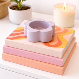 Recipiente flor lila | hecho a mano 🌷