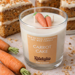 Vela de tarta de zanahoria de soja artesanal 🥕 280gr | Vela de soja kalekoko Fantasy
