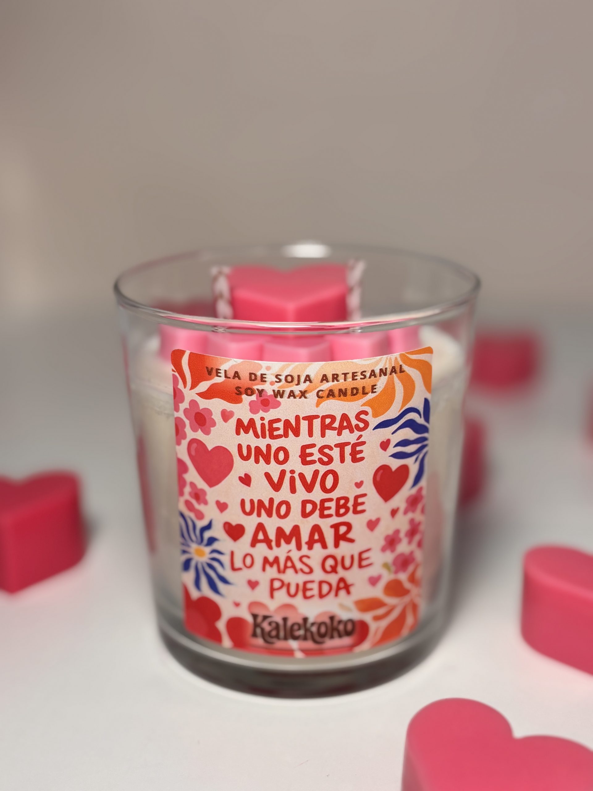 Vela Más que San Valentín 🩷 Fruta de la pasión | 300gr | Kalekoko Fantasy - Imagen 3