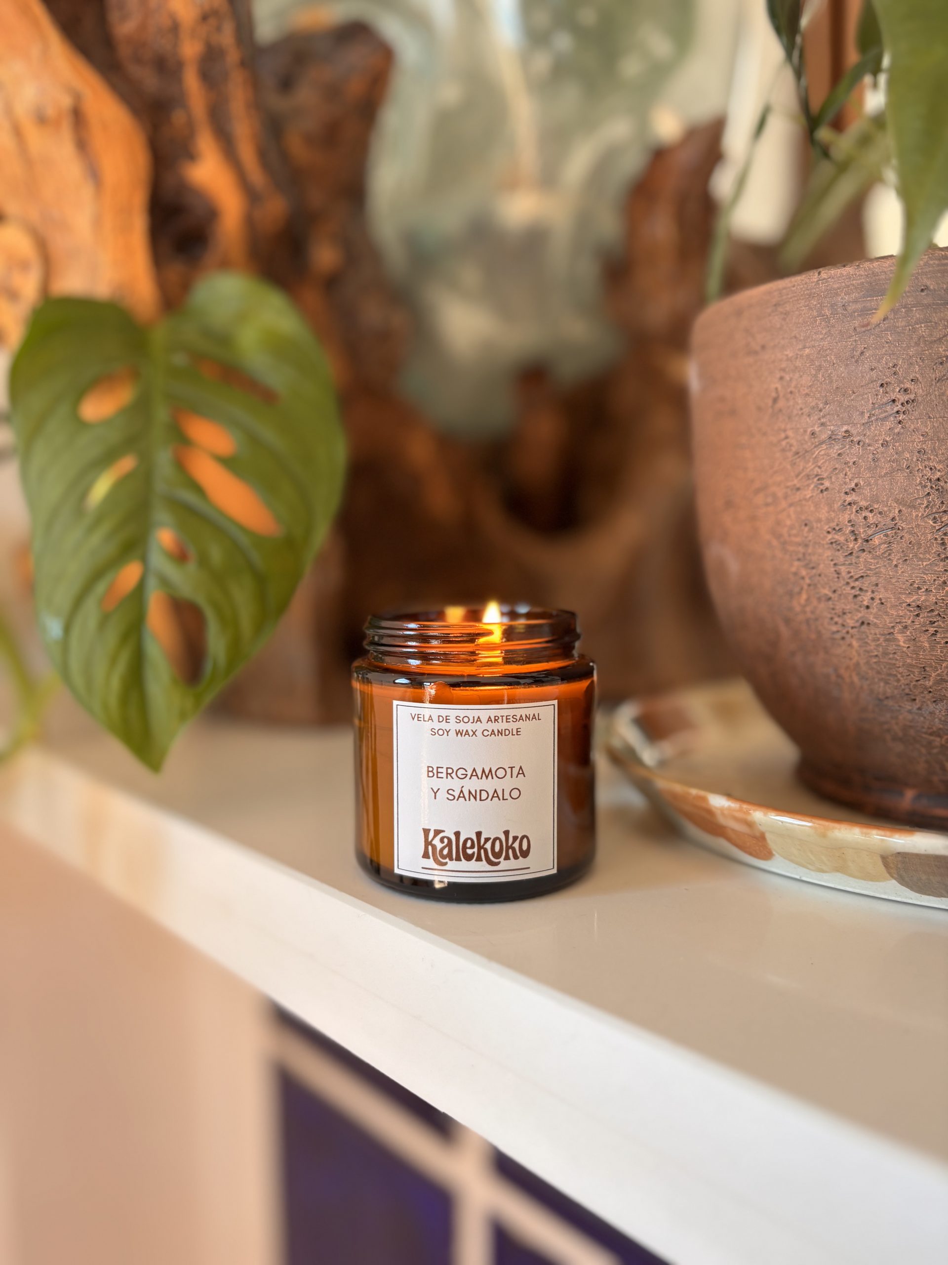 Colección Origen | Matcha, Vainilla y Bergamota & Sándalo | Set de 3 velas aromáticas. - Imagen 4