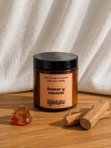 Vela de soja aroma Ámbar & Sándalo
