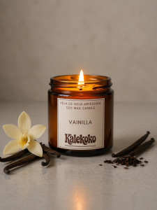 Vela de soja aroma vainilla