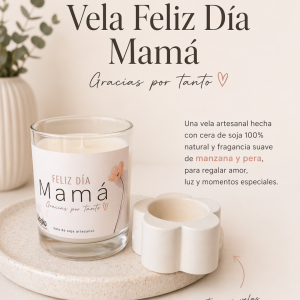 Día de la madre vela de soja artesanal