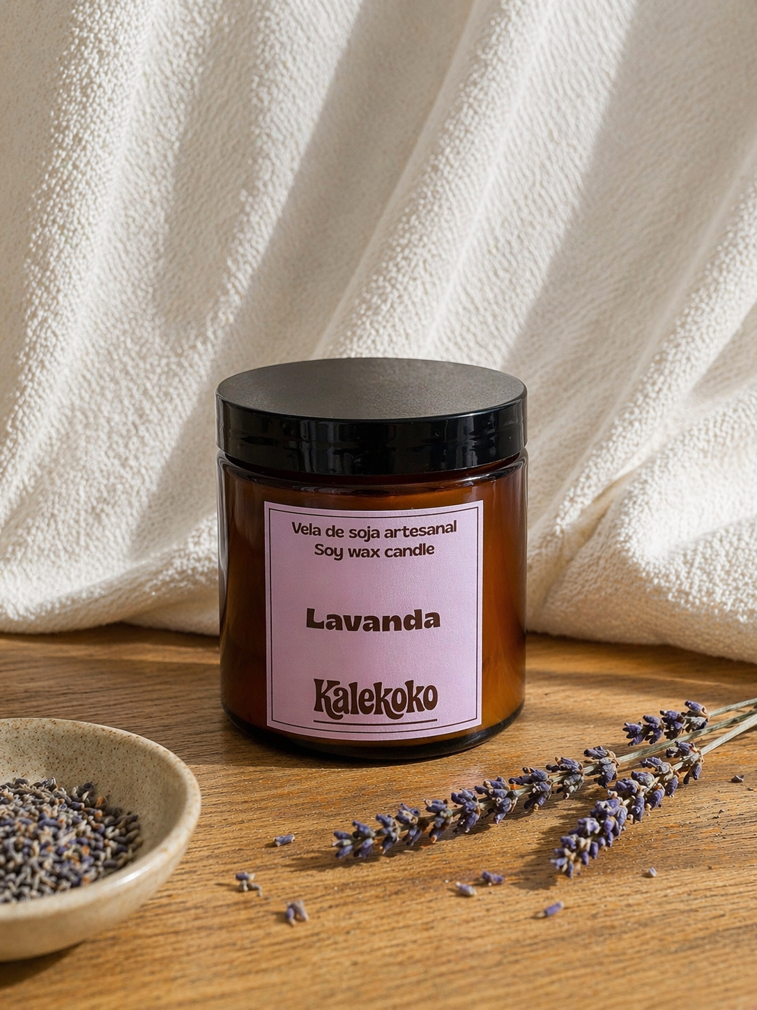 Vela de soja aroma lavanda