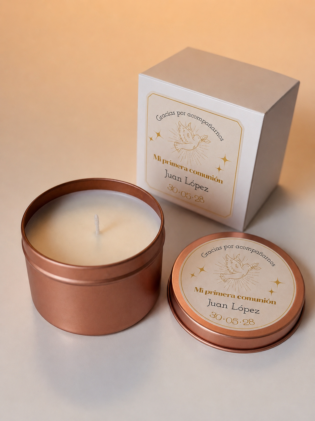 Velas de soja personalizadas para comunión | Kalekoko - Imagen 5