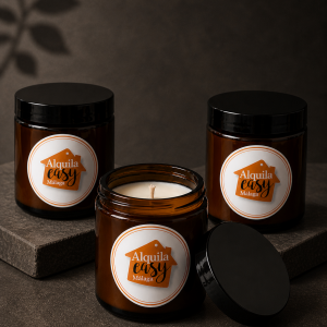 Velas de soja corporativas bote ámbar 100gr  | Kalekoko