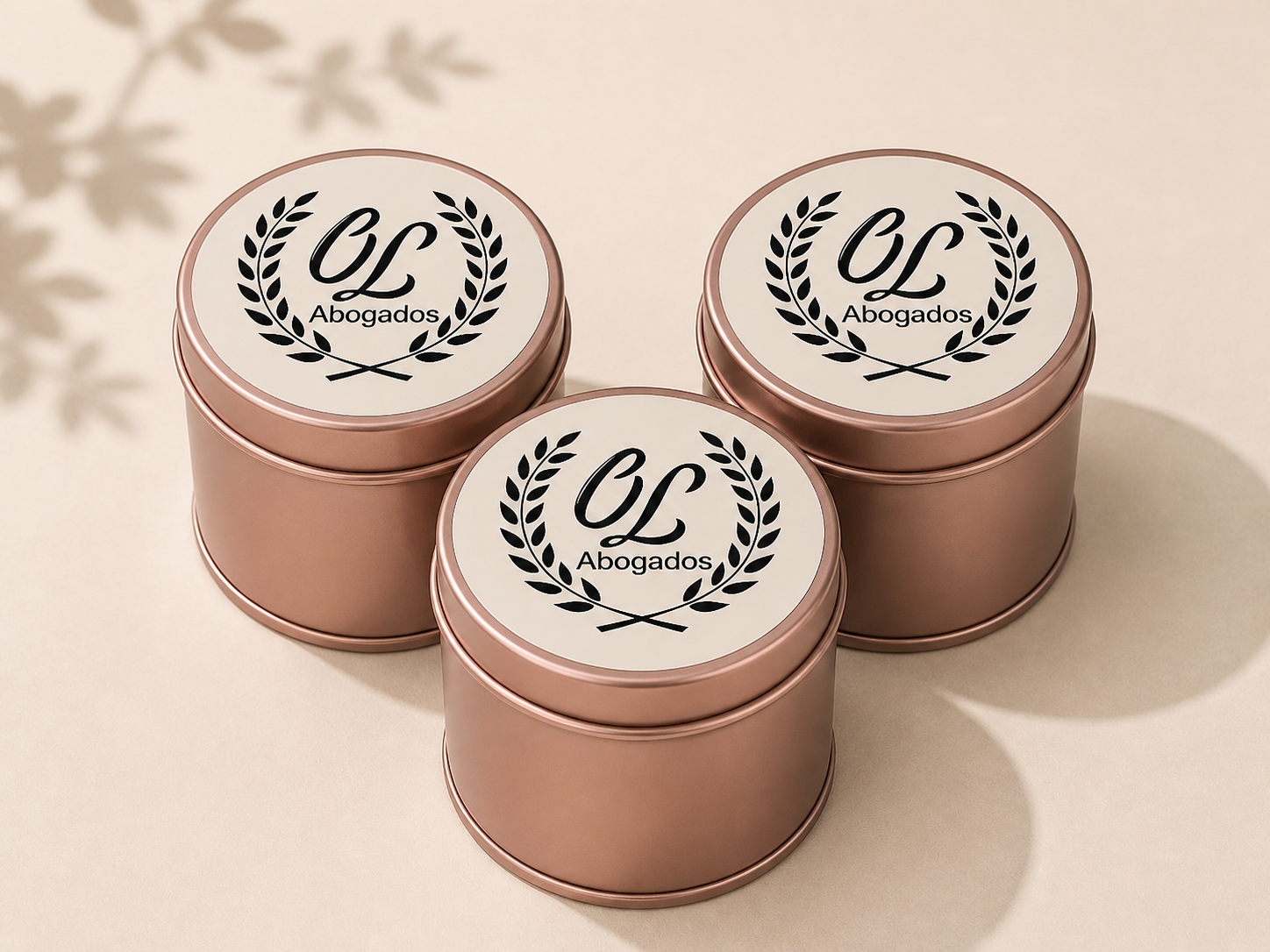 Velas con logo empresa cera de soja