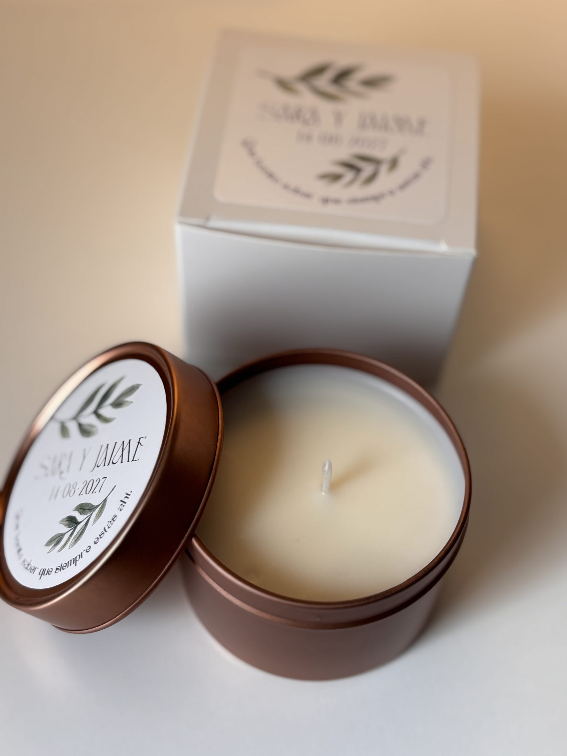 Velas de soja personalizadas para invitados de bodas | Kalekoko - Imagen 2