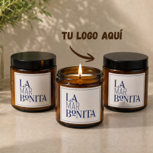 Velas de soja personalizadas | Bote ámbar 200gr | Kalekoko