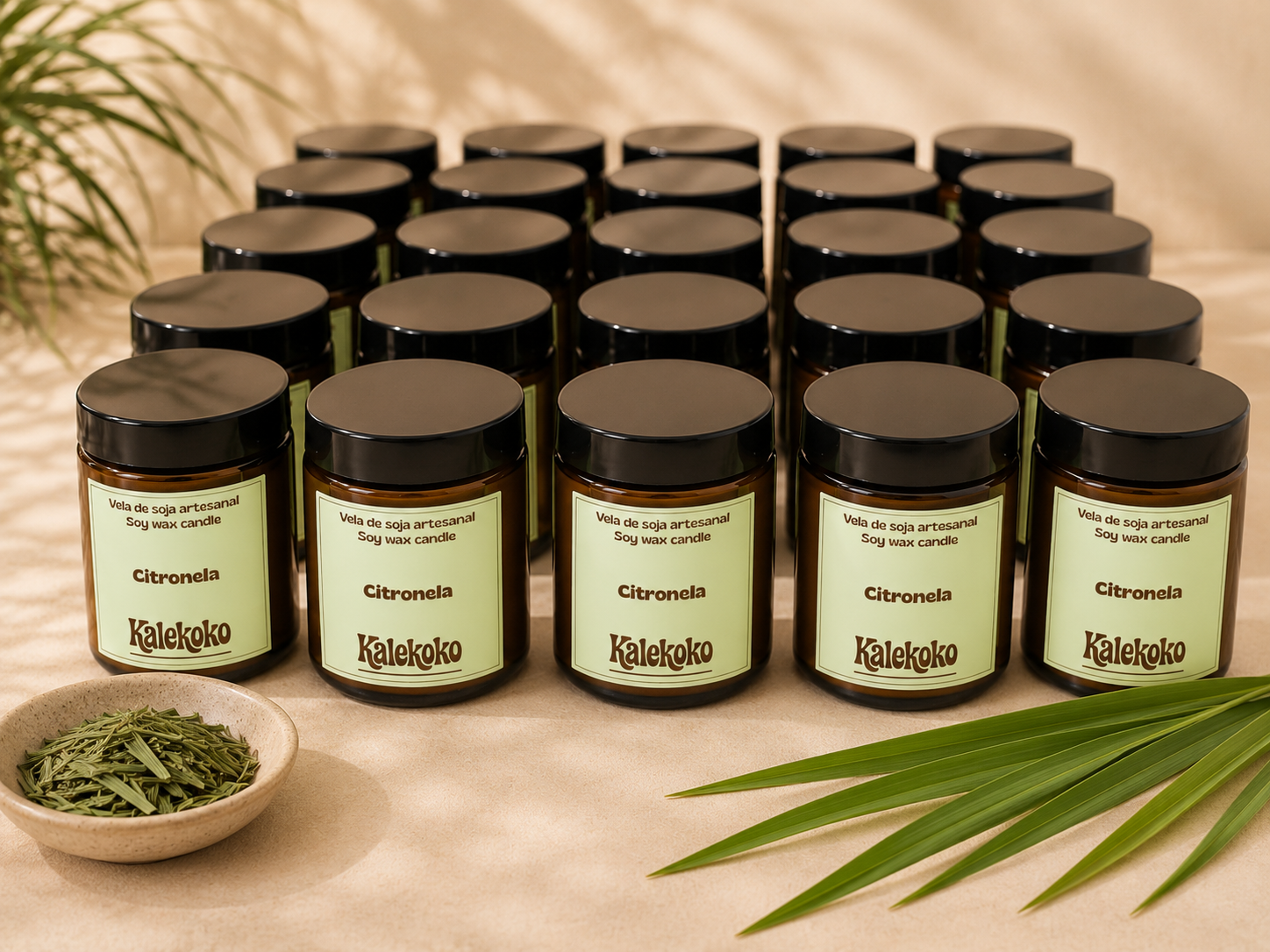 Vela de soja para negocios | Aroma CITRONELA | Kalekoko